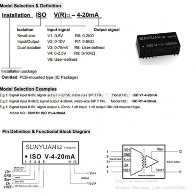 Loop Powered Voltage Signal to 4-20mA V/I Signal Converters photo-2