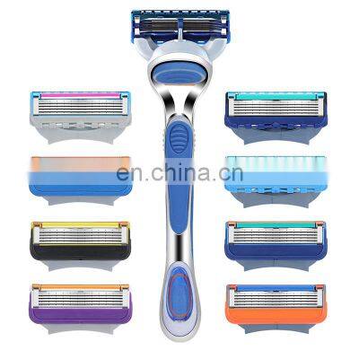 No Disposable 5 Blades Razor Blade For Men Shaving Factory Price Replacement Cartridge For Men Personal Care