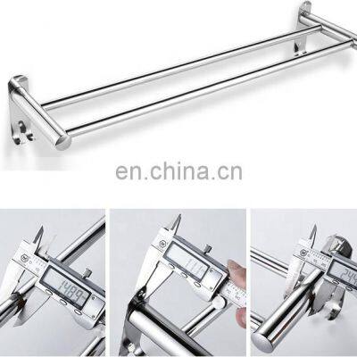 Wholesale Double Towel Bar Towel Rack With Hook Bathroom Rack Bathroom Shelf Stainless Steel Hanging Rack Rbathroom Accessories photo-5