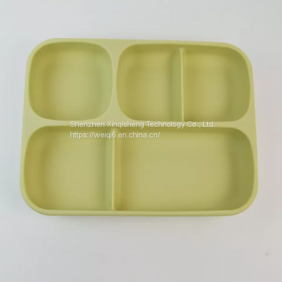 Silicone Baby Feeding Set Baby Feeding Plate Silicone Tableware Plate for Kids Toddlers Suction Silicone Dinner Plate photo-2