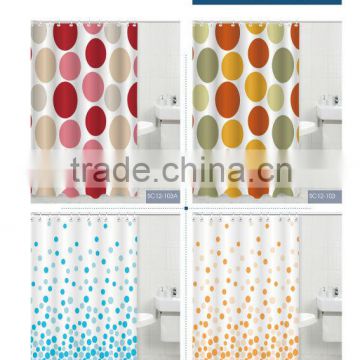 PLAT CHEAP FANCY PRINTED BATHROOM SHOWER CURTAIN FROM CHINA