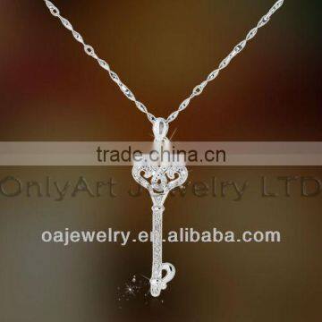 best sell gift fashion 925 sterling silver key pendant with paypal acceptable