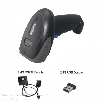 XT6400 Barcode Scanner 2D Wireless Barcode Scanner 2.4Ghz Adapter 3 In 1 Reader Support GS1 Barcode