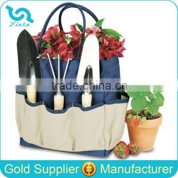 With Exterior Pocket 600D Polyester Large Garden Tote Garden Tool Bag Garden Bag