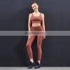 High Quality Workout Outfits Ribbed 2 Piece Yoga Set High Impact Support Wirefree Gym Set Women