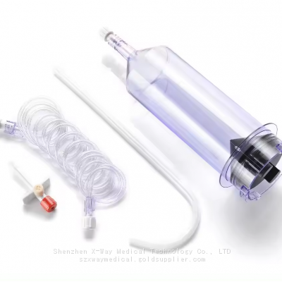 Disposable high pressure CT MRI angiographic syringes, 200ml 150ml contrast agent delivery prefilled injector syringe for Medrad Vistron Envision MCT