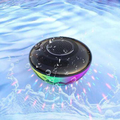 IPX7 waterproof outdoor speaker swim pool levitating rotating UFO shape speakers wireless blue tooth floating speaker