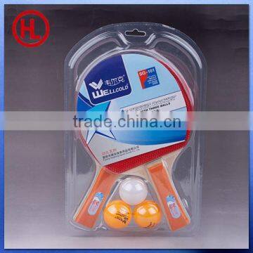 cheap promotional ping pong table tennis racket with 3 table tennis balls set wholesale