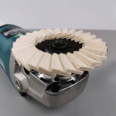Wool Felt Flap Polishing Disc, Wool Polishing Wheel Disc Buffing Pad, Premium Felt Polishing Pads for Metal, Marble Stone, Furniture Car Wax photo-4