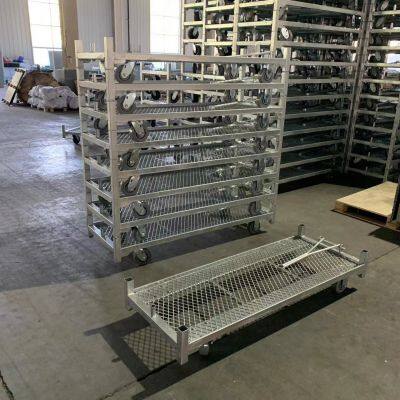 Heavy Duty Big Flower Transportation Steel Net Mesh Garden Carts