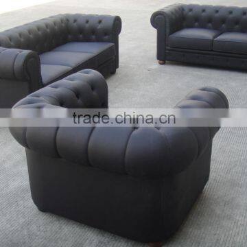 Classic Leather Mid Century Chesterfield Sofa
