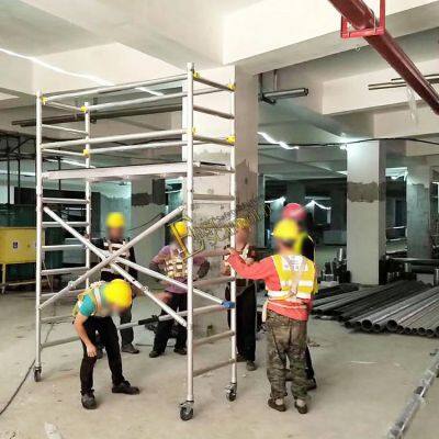 Construction Portable Mobile 4m Narrow Rolling Tower Ladders Folding Aluminum Scaffolding photo-4