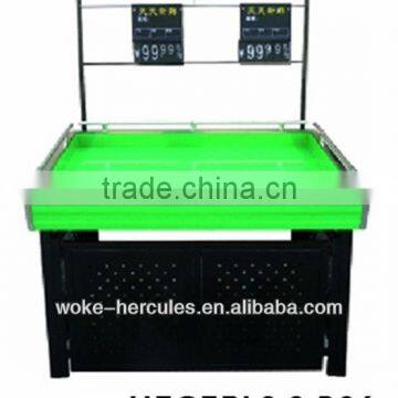 High Quality Supermarket Staniless Steel & Wooden Fruit and Vegetable Display Stands photo-4
