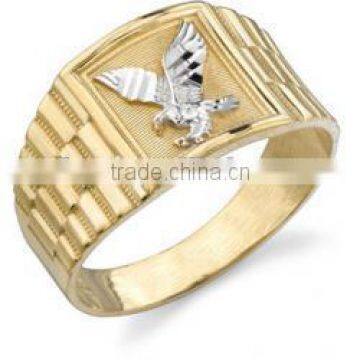 American Fashion Jewelry Rings With Gold Plated Engraved A Eagle Men Ring big gold ring for gift