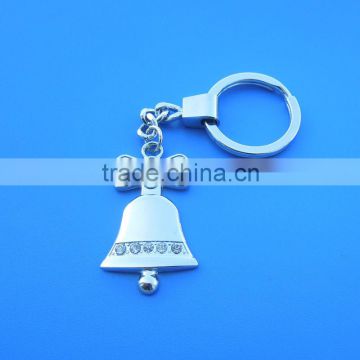 hanging Christmas jingle bells silver key chain design