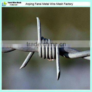 SWG galvanized CE hot dipped barbed wire price per roll