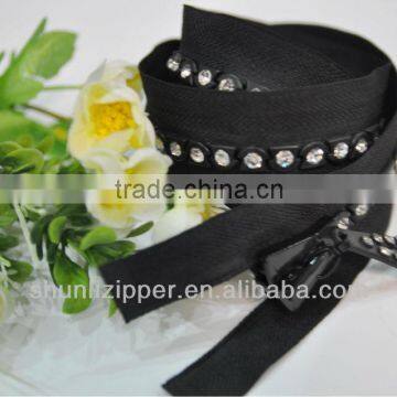 rhinestone zipper