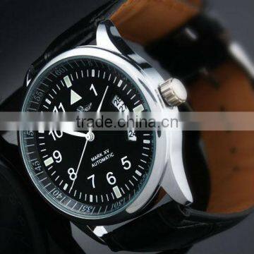 ESS New Gent's Men Black Elegant Automatic Date Self-Wing Up Mechanical Watch WM209