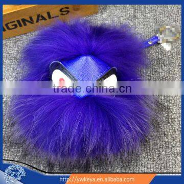 New arrival real Raccoon Fur Bag Hanger Funny Monster Keychain 2015