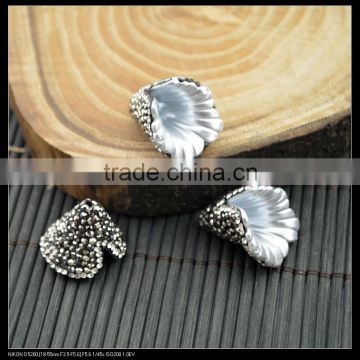 LFD-0056B Wholesale Morning glory Spacer Bead , Pave Rhinestone Connector Beads Jewelry Finding