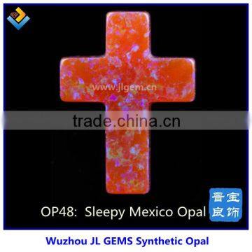 2014 Hot Sale Synthetic Sleepy Mexico Cross Opal Stone With Cheap Price