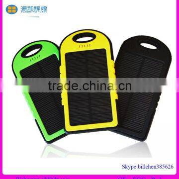 New style waterproof solar phone battery with LED light 12000mAh for iphone 5/6s