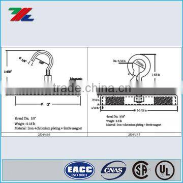 Ferrite 80mm Dia.Magnetic Mount Hook,57lb Chrome Plated photo-2
