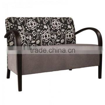 Floral back wooden frame hotel sofa XY3376