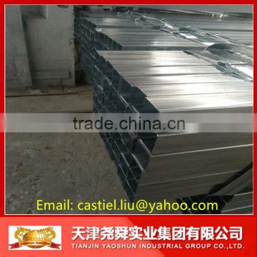 China Tianjin manufacture hot dip galvanized square pipe / steel tubes