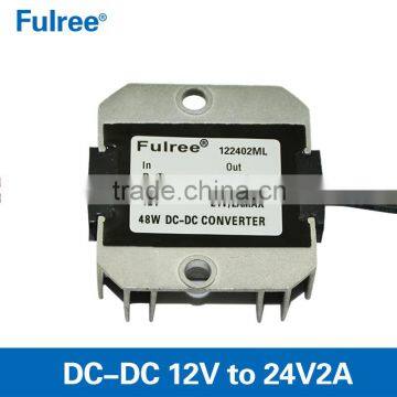 new 12v to 24v2a48w dc-dc power step up converter, 12v to 24v boost module, dc-dc boost converter