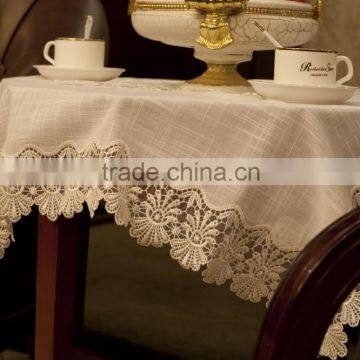 100% Polyester TC CVC WATER RESISTANT Table Cloth for Round Table photo-3