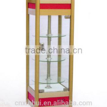 New desgin free standing display glass showcase from chiina