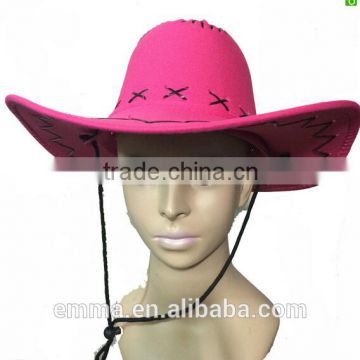 Fashion style pink cowboy hat ladies' cowboy hat HT2095