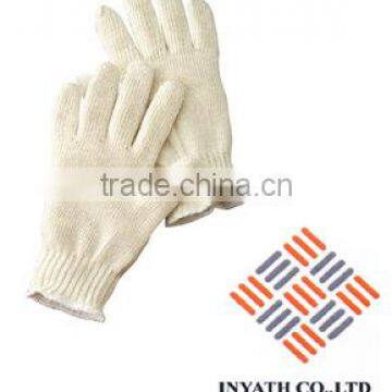 Heavy Weight Polyester/Cotton Seamless String Gloves With Knit Wrist