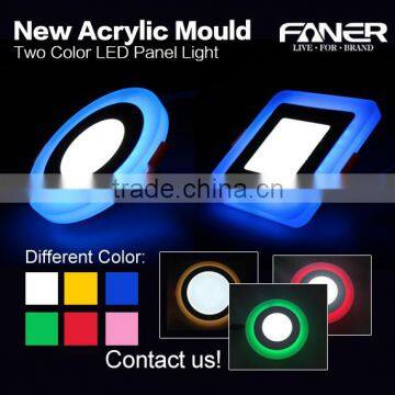 BIS Driver!!Blue/Red/Green/Pink round two color led panel light Faner