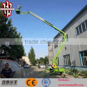 10-18m hydraulic sky arm lift/aerial working diesel engine towable telescopic boom lift workform