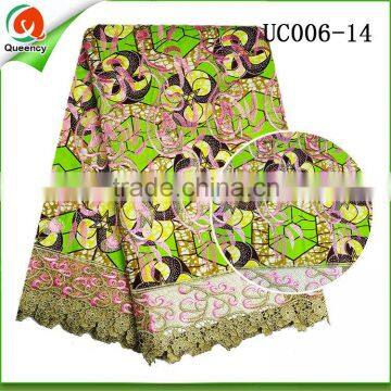 Veritable Wax Block Ankara fabric with cord lace
