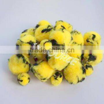 Stripy Pompoms PK100 - Assorted