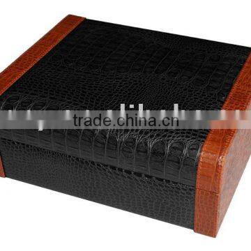 50 count leather humidor box