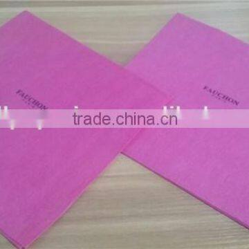 Plain colored paper napkin