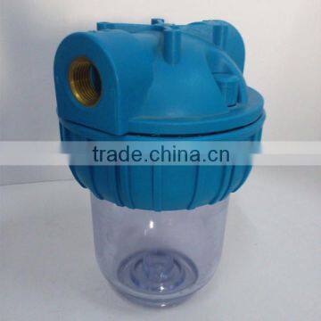 high pressure plastic 5 inch water filter housing transparent type