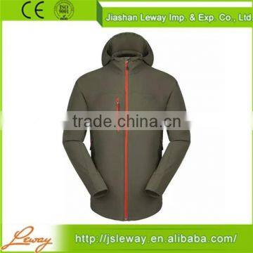 New design high quality zipper up softshell jacket men