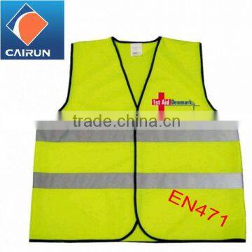 adult yellow safety reflective hi vis vest