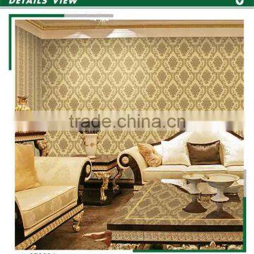 stock embossed golden foil wallpaper, apricot yellow classic damask wall mural for home walls , sophisticated wall decal shop