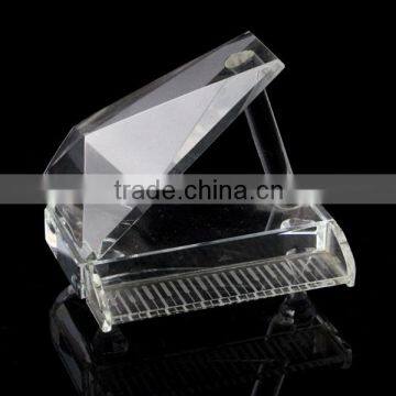 cute crystal glass piano figurines