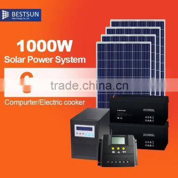 Hot sales 1000W solar generator with hybrid pure sine wave inverter solar power system and 1000 watt MPPT solar generator