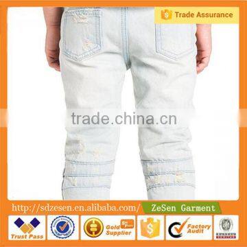 OEM High Quality Cotton White Boy Kids Jeans photo-4