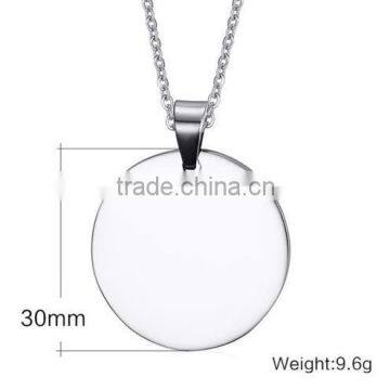 Personalized Name Engraved Dog Tag Stainless Steel Necklace Pendant