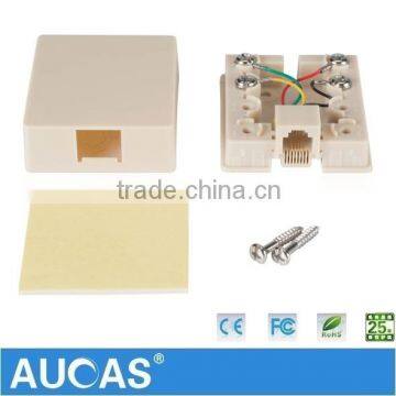 High Quality 6p4c RJ11 or 8P8C RJ45 Surface Mount Box For Network Cable And Telephone Cable Hot Sell