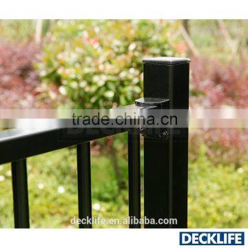 Aluminum Fence Post Fencing Post With Base Plated Black Color 1600mm